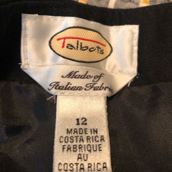 Talbots 100% wool (w/lining) black pants - 12 - Picture 2 of 3